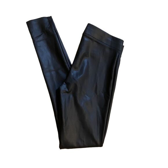 Express Black Faux Leather Leggings - Picture 2 of 4